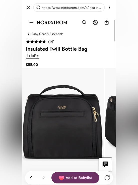 Ju-Ju-Be Handbags - JuJuBe Black Insulated Bottle Bag